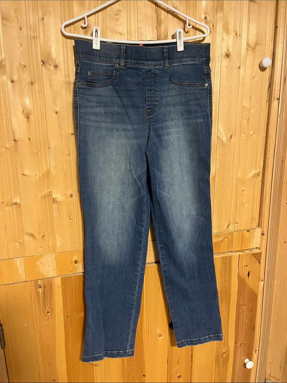SPANX Women's Straight Leg Jeans - Dark Blue Wash